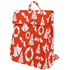 Orange Background Card Christmas  Flap Top Backpack by artworkshop