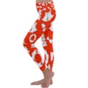 Orange Background Card Christmas  Kids  Lightweight Velour Classic Yoga Leggings View2