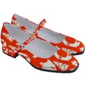 Orange Background Card Christmas  Women s Mary Jane Shoes View3