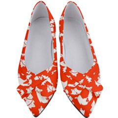 Orange Background Card Christmas  Women s Bow Heels by artworkshop