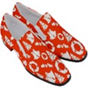 Orange Background Card Christmas  Women Slip On Heel Loafers View3