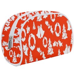 Orange Background Card Christmas  Make Up Case (large) by artworkshop