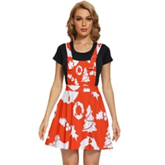 Orange Background Card Christmas  Apron Dress