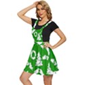 Green  Background Card Christmas  Apron Dress View2