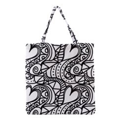 Seamless-pattern Love Karakter Grocery Tote Bag by nateshop