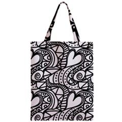 Seamless-pattern Love Karakter Zipper Classic Tote Bag by nateshop