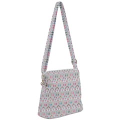 Seamless-pattern Zipper Messenger Bag by nateshop