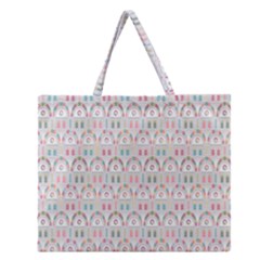 Seamless-pattern Zipper Large Tote Bag