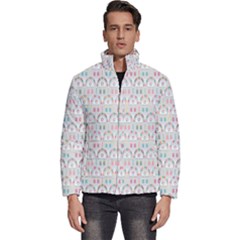 Seamless-pattern Men s Puffer Bubble Jacket Coat