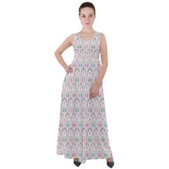 Seamless-pattern Empire Waist Velour Maxi Dress by nateshop