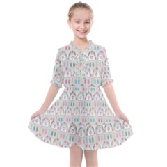 Seamless-pattern Kids  All Frills Chiffon Dress by nateshop