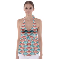 Seamless-patter-peacock Babydoll Tankini Top by nateshop