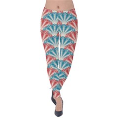 Seamless-patter-peacock Velvet Leggings by nateshop