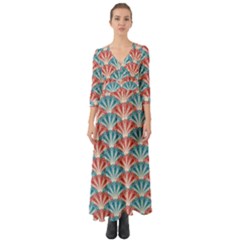 Seamless-patter-peacock Button Up Boho Maxi Dress by nateshop