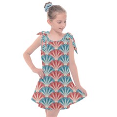 Seamless-patter-peacock Kids  Tie Up Tunic Dress by nateshop