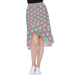 Seamless-patter-peacock Frill Hi Low Chiffon Skirt by nateshop