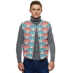 Seamless-patter-peacock Men s Short Button Up Puffer Vest	 by nateshop