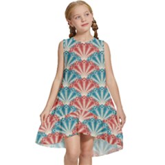 Seamless-patter-peacock Kids  Frill Swing Dress by nateshop