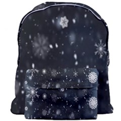 Snowflakes,white,black Giant Full Print Backpack