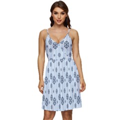 Snowflakes-seamless V-neck Pocket Summer Dress  by nateshop