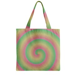 Spiral Zipper Grocery Tote Bag