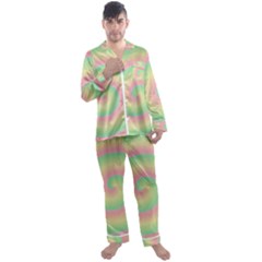 Spiral Men s Long Sleeve Satin Pajamas Set by nateshop