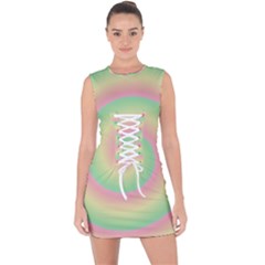 Spiral Lace Up Front Bodycon Dress by nateshop