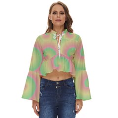 Spiral Boho Long Bell Sleeve Top