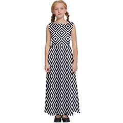 Square-black Kids  Satin Sleeveless Maxi Dress