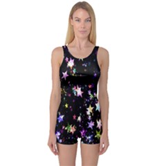 Stars Galaxi One Piece Boyleg Swimsuit by nateshop