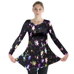 Stars Galaxi Long Sleeve Tunic  by nateshop