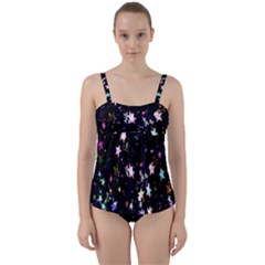 Stars Galaxi Twist Front Tankini Set