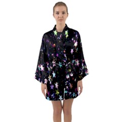 Stars Galaxi Long Sleeve Satin Kimono by nateshop