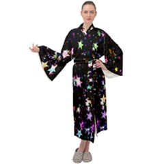 Stars Galaxi Maxi Velour Kimono by nateshop