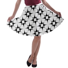 Star-white Triangle A-line Skater Skirt by nateshop