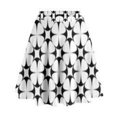 Star-white Triangle High Waist Skirt by nateshop