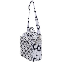 Star-white Triangle Crossbody Day Bag by nateshop