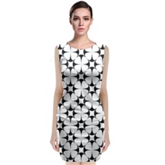 Star-white Triangle Sleeveless Velvet Midi Dress by nateshop