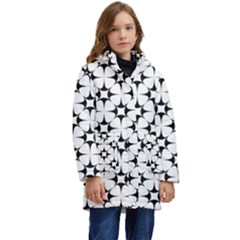 Star-white Triangle Kid s Hooded Longline Puffer Jacket by nateshop