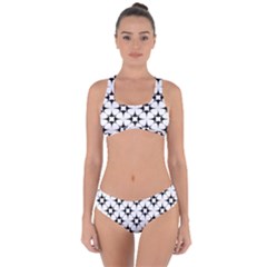 Star-white Triangle Criss Cross Bikini Set by nateshop