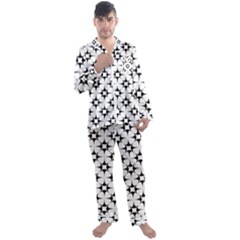 Star-white Triangle Men s Long Sleeve Satin Pajamas Set by nateshop