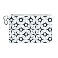 Star-white Triangle Canvas Cosmetic Bag (large) by nateshop