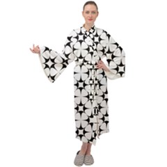 Star-white Triangle Maxi Velour Kimono by nateshop