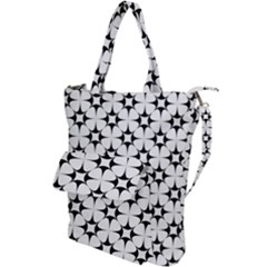 Star-white Triangle Shoulder Tote Bag by nateshop