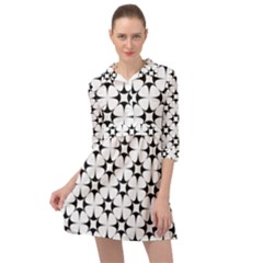 Star-white Triangle Mini Skater Shirt Dress by nateshop