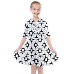 Star-white Triangle Kids  All Frills Chiffon Dress