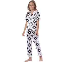 Star-white Triangle Kids  Satin Short Sleeve Pajamas Set by nateshop