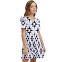 Star-white Triangle Kids  Frilly Sleeves Pocket Dress View2