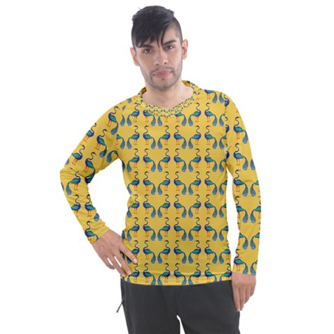 Textile-peacock Men s Pique Long Sleeve Tee by nateshop