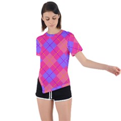 Texture Asymmetrical Short Sleeve Sports Tee by nateshop